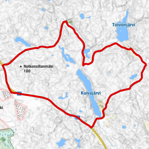 Siikakankaan polkaisu, ympyräreitti Mäkelän Lomatuvilta, Ruovesi