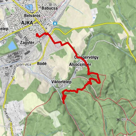 Jókai bánya - Török-tető - Ajka