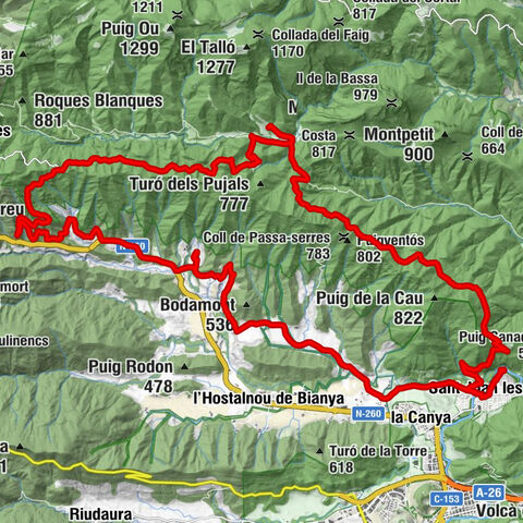 17 GARROTXA : St-Joan-les-Fonts Colldecarrera Vall-d'en-Bac St-Miquel-de-la-Torre Llongarriu Capsacosta St-Salvador-de-Bianya