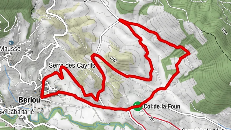 CIRCUIT NO.4 THE BERLOU VINEYARD– VTT-FFC CAROUX EN HAUT-LANGUEDOC SITE