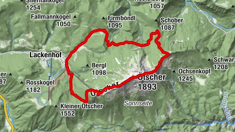 Lackenhof - Raneck - Rauher Kamm - Ötscher summit - Ötscher shelter - Lackenhof