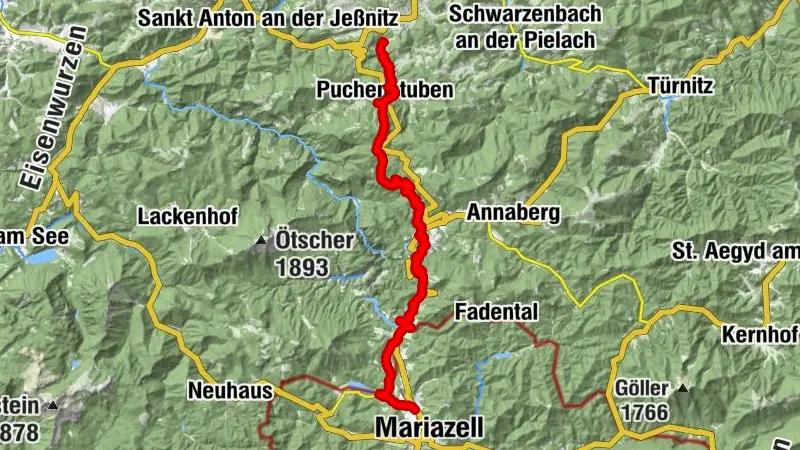 Mariazellerbahn route downstream