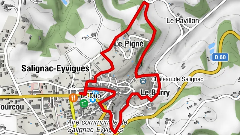 Promenade au coeur du bourg - Salignac Eyvigues