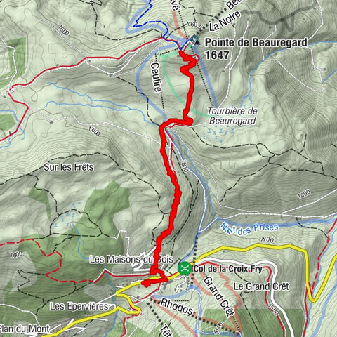 Manigod, col de la croix Fry - pointe Beauregard