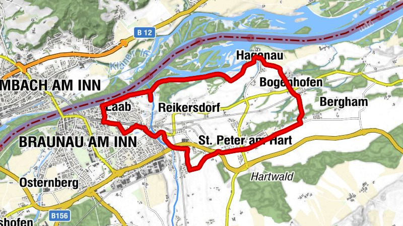 Hagenau Ried - Seminar Schloss Bogenhofen Runde von Braunau am Inn