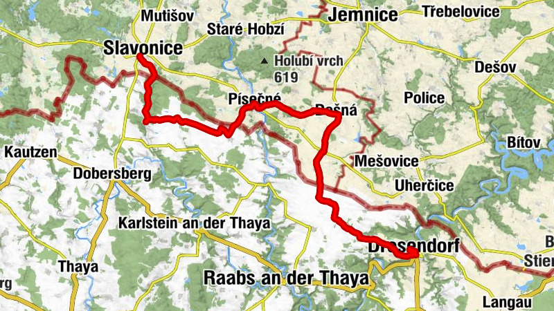 EV13 Etappe 3: Slavonice - Drosendorf