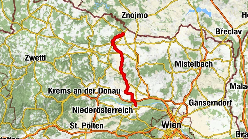 Cycle route 84 (Retz - Tulln)