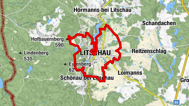 Short circular route around Litschau