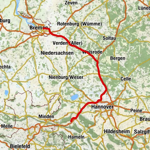 Test-Route Zielverlauf 1
