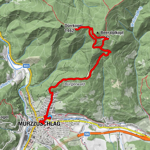 Semmeringgebiet: Beeralpe und Große Scheibe