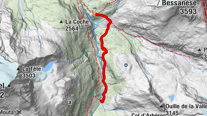 Pas de la mule trail from the Avérole refuge