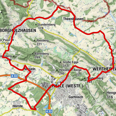 Adel verpflichtet - Radroute durch Halle (Westf.), Borgholzhausen und Werther