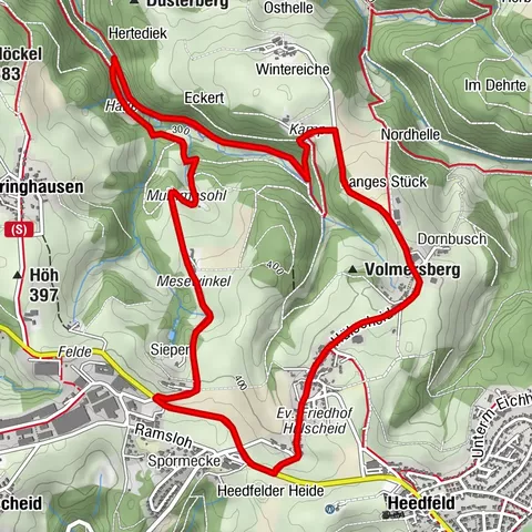 Rundwanderweg Schalksmühle (Δ) - Über Hülscheider Höhen zur plätschernden Hilmecke