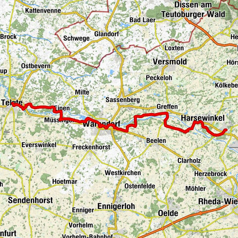 EmsRadweg - Etappe von Harsewinkel bis Telgte
