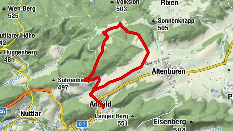 Antfeld Af 1 Feld- und Waldweg mit Bergweltausblicken