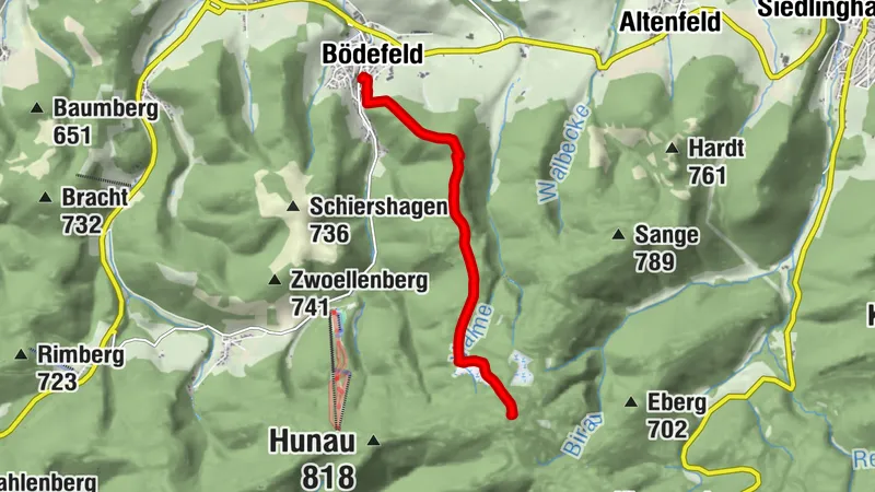 Zugangsweg Sauerland-Höhenflug: Von Bödefeld zum Sauerland-Höhenflug