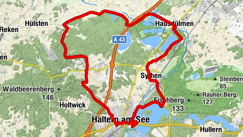 Wassererlebnis-Tour / Hohe Mark RadRoute Tagestour