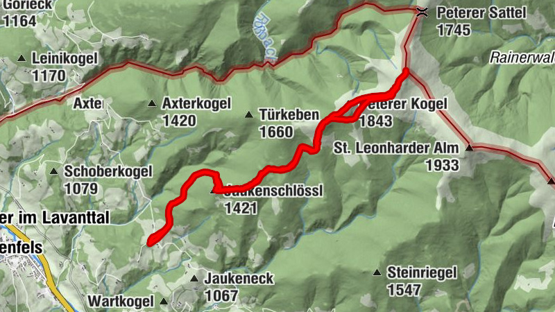Peterer Riegel ab Reichenfels (Ledererjoch)
