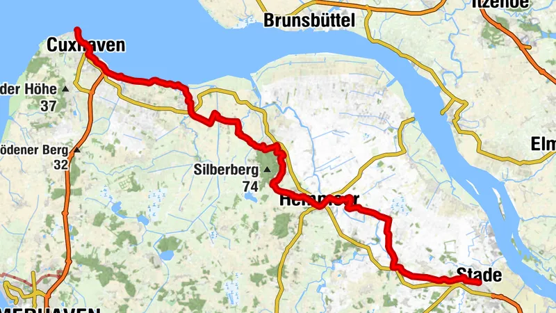 Nordseeküsten-Radweg Etappe 09 - Cuxhaven bis Stade