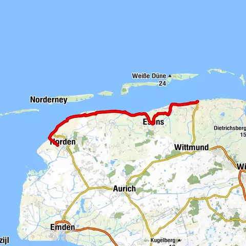 Nordseeküsten-Radweg Etappe 04 - Norden bis Harlesiel