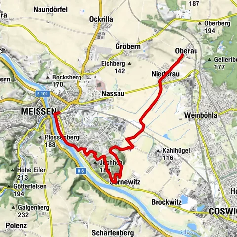 Sächsischer Weinwanderweg - Etappe 5 - Von Oberau nach Meißen