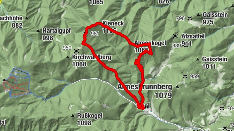 Enzianhütte über Enziansteig, retour über Geißruck