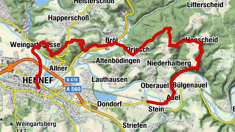 Natursteig Sieg | Etappe 2 | Hennef–Stadt Blankenberg