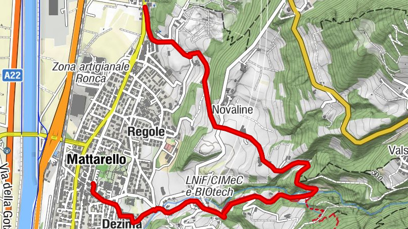 The Novaline Valley, through vineyards and historic villas