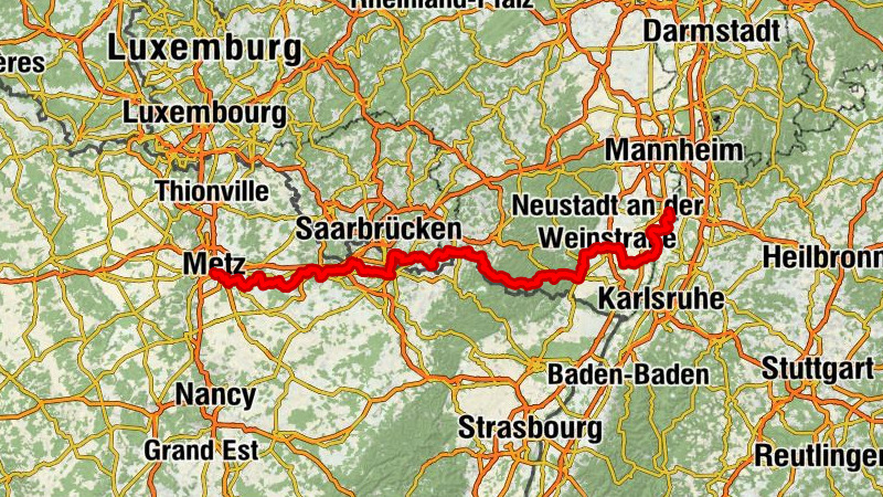 Jakobsweg Speyer-Metz Südroute