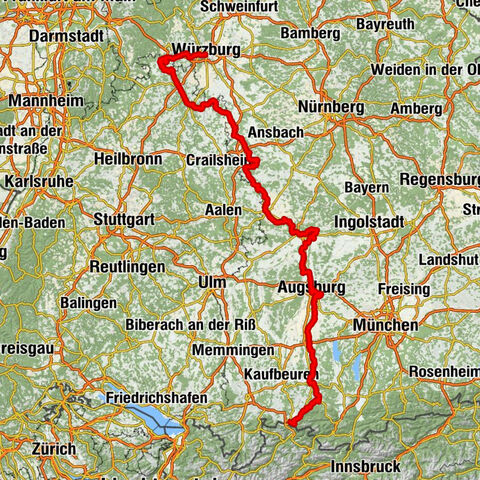 Fernradweg Romantische Straße