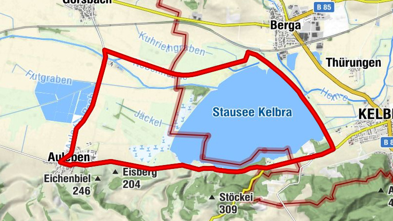 Rundwanderweg um den Helmestausee