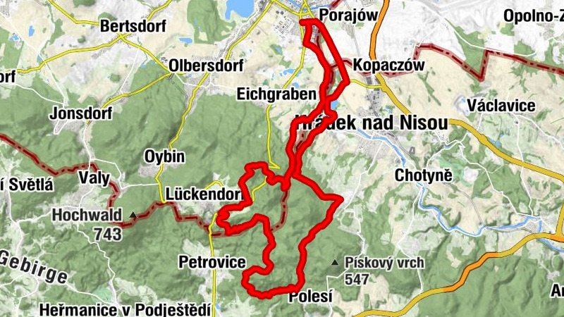 MTB Tour Lückendorf-Weißbachtal-Kristýnasee