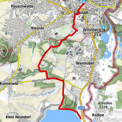 On foot to the Berzdorf Lake (Berzdorfer See), Görlitz