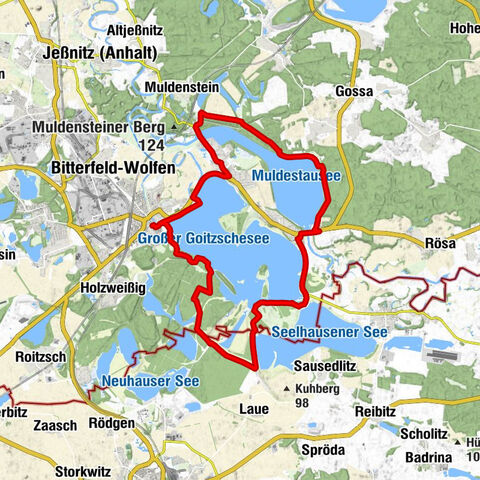 Radtour um den Großen Goitzschesee und Muldestausee