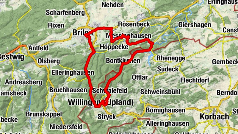Tour 3: Brilon - Diemelsee - Willingen - Brilon