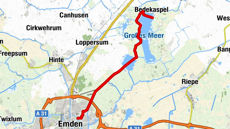 Kanutour von Emden über die Hieve zum Großen Meer