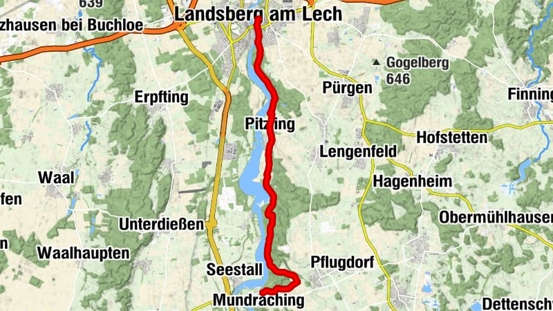 LechErlebnisWeg, 1. Etappe: Landsberg - Lechmühlen