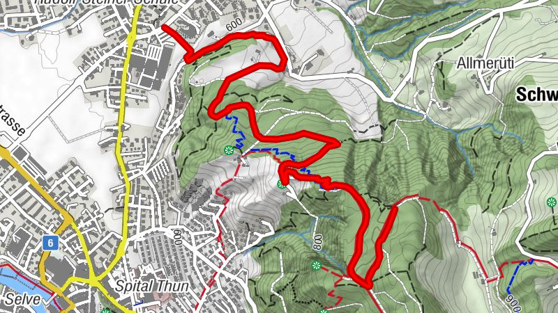 Aufstieg zum Rabenfluh Trail