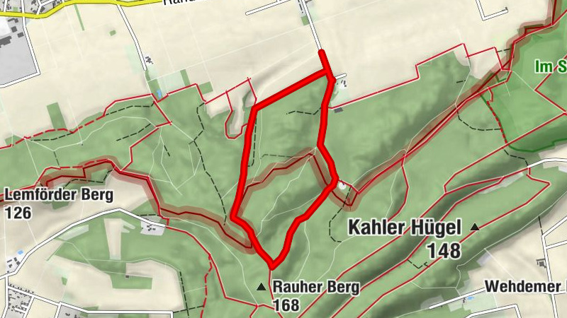 Stemweder Berg Wanderwege - Junger Berg-Schleife