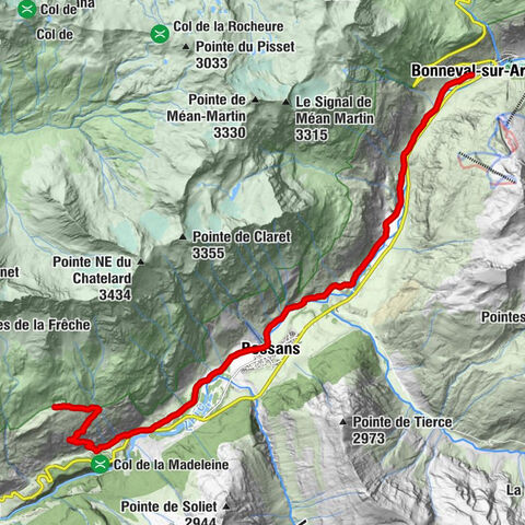 Tour pédestre de Méan Martin en 5 jours - Stage 1 - From Bonneval sur Arc to Refuge de Vallonbrun