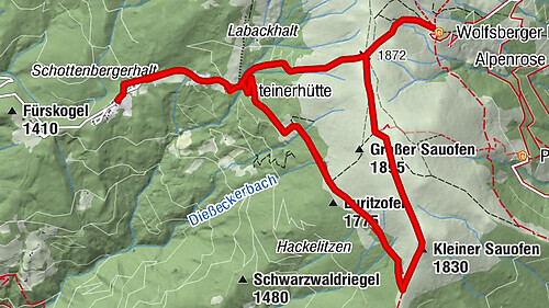 Saualpen ridge – Speikkogel, Großer and Kleiner Sauofen