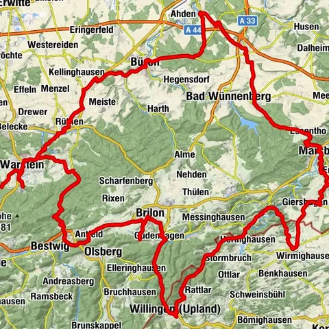 Willingen - Marsberg - Wewelsburg - Warstein - Brilon - Willingen