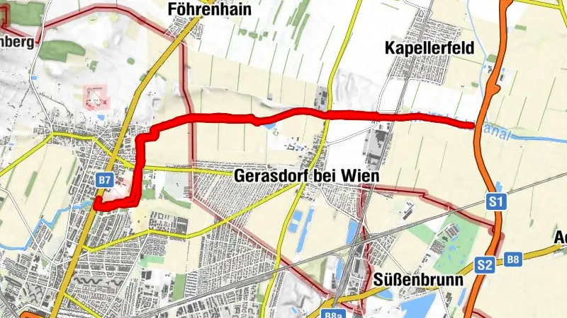 Gerasdorf - Wien Marchfeldkanal RDW