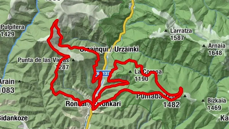 Barrio el Castillo - Punta Txamar - Santa Bárbara - Zaltua