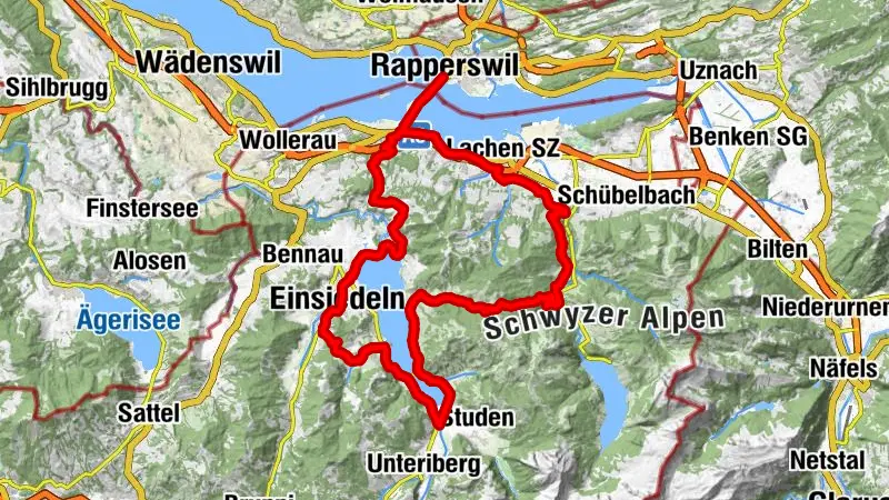 Rundtour vom Zürichsee via Sattelegg und Einsiedeln