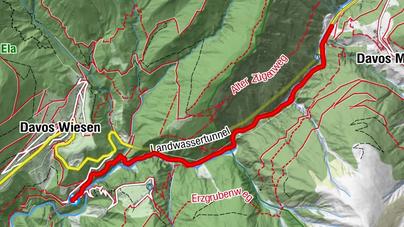 Davos Monstein - Zügen Gorge - Davos Wiesen