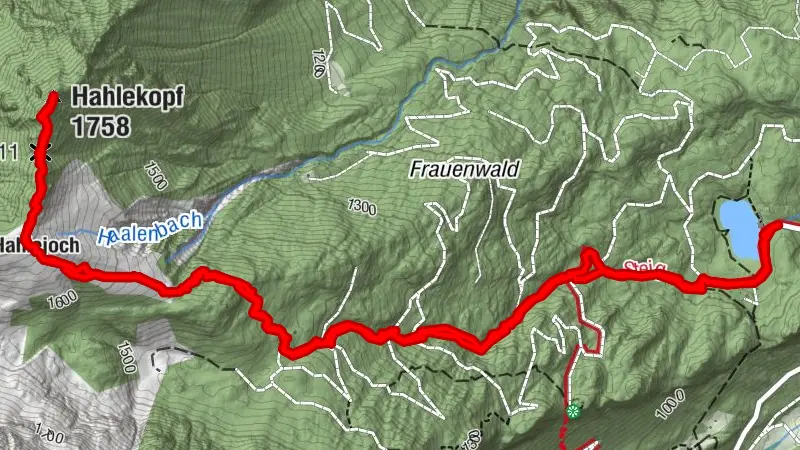 Aufstieg zum Hahlekopf (1758m) | Vom Frauensee in den Schatten der Gehrenspitze
