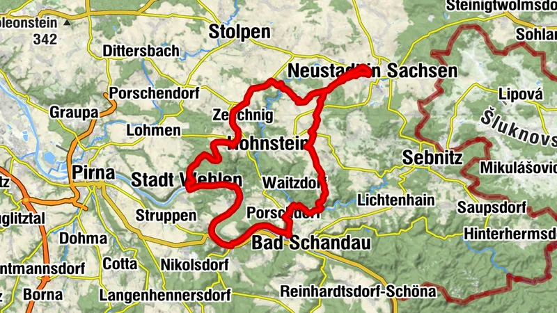 Sandstein und Granit - von Neustadt/Sachsen an die Elbe und zurück