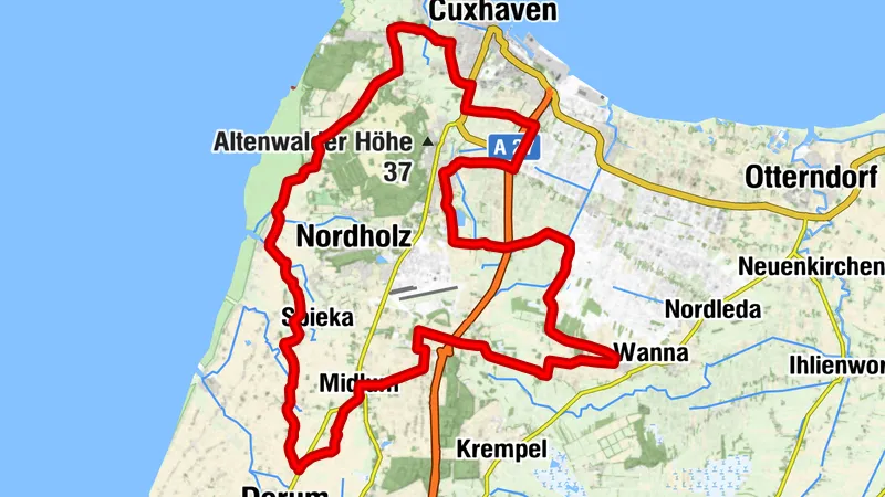 Rennradroute 2 - Nordseeküstentour