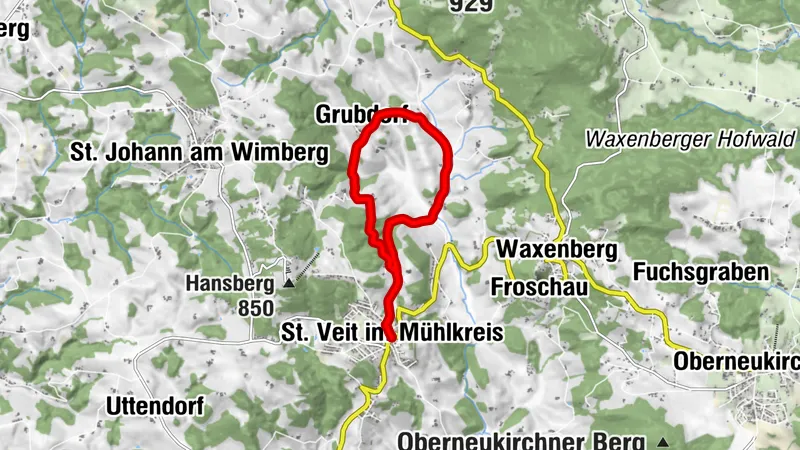 St. Veit i. M. - Bründlkapelle - Höf - Grubdorf - St. Veit i. M.